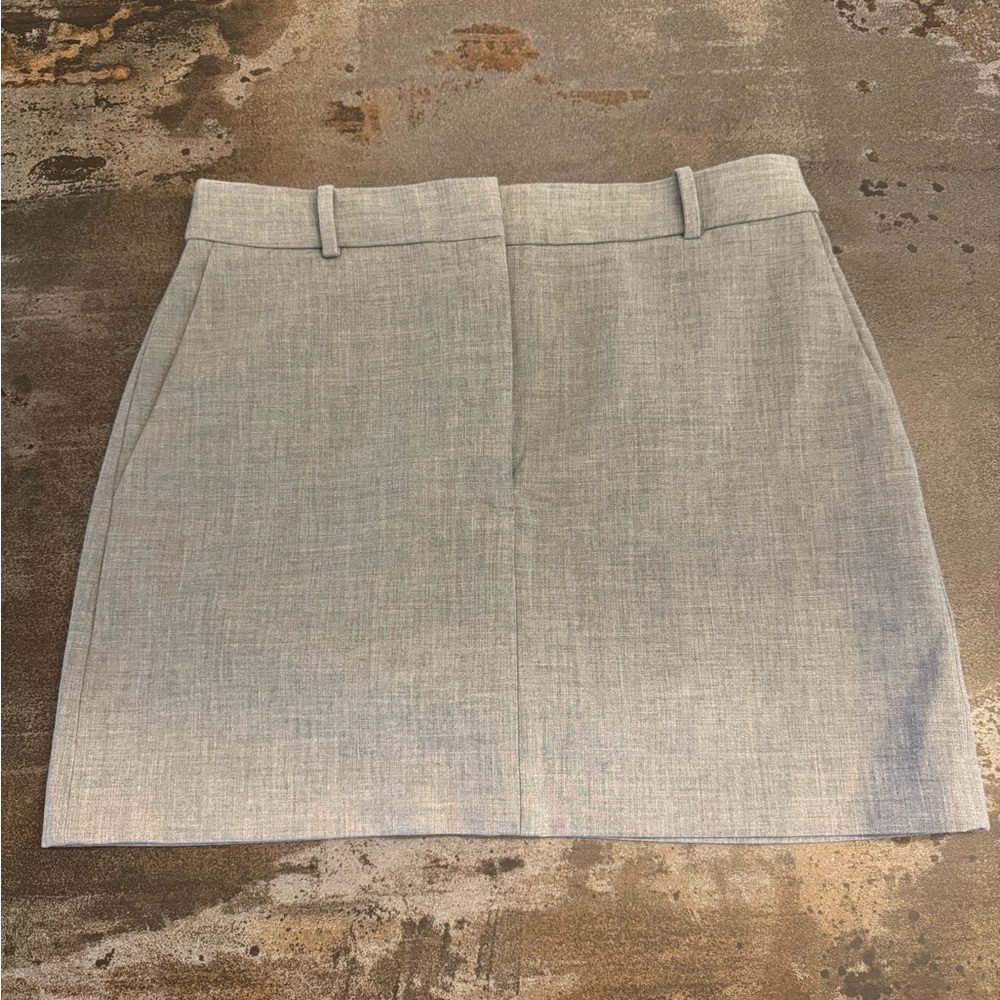 Babaton Grey Mini Skirt